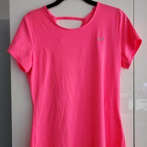 Under Armour Pink workout top Size large